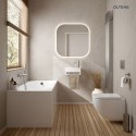 Hamnes Zestaw Oltens Hamnes OneForm Stille PureRim miska WC wisząca z powłoką SmartClean z deską wolnoopadającą biały połysk 42547000