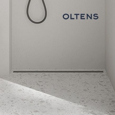 Langan Oltens Langan Slim odpływ prysznicowy liniowy 70 cm grafit połysk/grafit szczotkowany 30010400