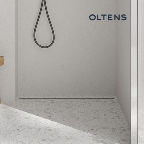 Langan Oltens Langan Slim odpływ prysznicowy liniowy 80 cm grafit połysk/grafit szczotkowany 30011400