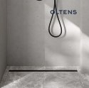Langan Oltens Langan Slim odpływ prysznicowy liniowy 90 cm czarny/czarny mat 30012300