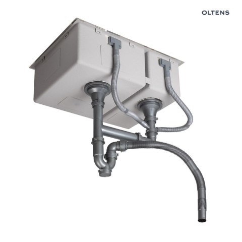Stalvask Oltens Stalvask zlewozmywak stalowy 1-komorowy 44x44 cm czarny 71100300
