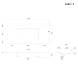 Stila Oltens Stila umywalka 100x45 cm meblowa LavaForm biały połysk 40203000