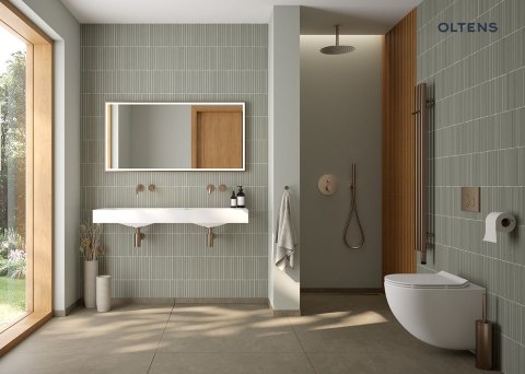 Stila Oltens Stila umywalka 120x45 cm ścienna LavaForm biały mat 40004900