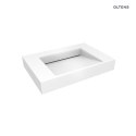 Stila Oltens Stila umywalka 80x45 cm ścienna LavaForm biały połysk 40001000