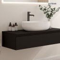 Vernal Oltens Vernal blat 100 cm naszafkowy slim czarny mat 63006300