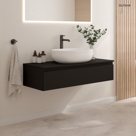 Vernal Oltens Vernal szafka 100 cm podumywalkowa wisząca czarny mat 60011300