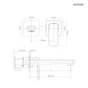 Hadsel Oltens Hadsel bateria umywalkowa podtynkowa kompletna chrom 32106100