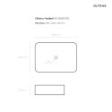 Hadsel Oltens Hadsel umywalka 50x40 cm nablatowa z powłoką SmartClean biała 40808000