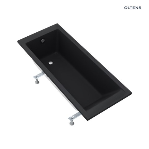 Langfoss Oltens Langfoss wanna prostokątna 140x70 akrylowa czarny mat 10001300