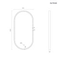 Nordlis Oltens Nordlis lustro 50x100 cm owalne z oświetleniem z przodu z matą grzewczą mosiądz szczotkowany 64128510