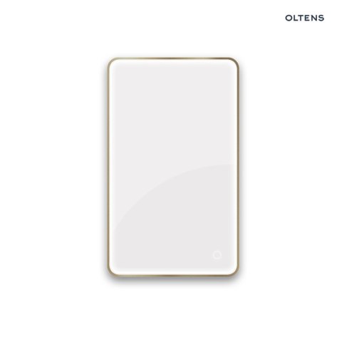 Nordlis Oltens Nordlis lustro 60x100 cm prostokątne z oświetleniem od tyłu z matą grzewczą mosiądz szczotkowany 64120510