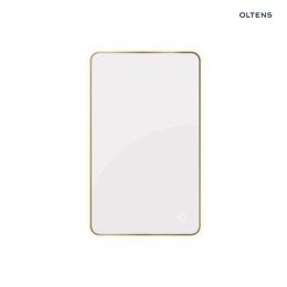 Nordlis Oltens Nordlis lustro 60x100 cm prostokątne z oświetleniem z przodu z matą grzewczą mosiądz szczotkowany 64117510