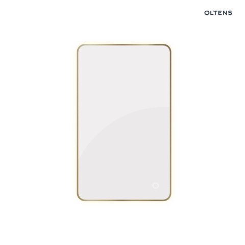 Nordlis Oltens Nordlis lustro 60x100 cm prostokątne z oświetleniem z przodu z matą grzewczą mosiądz szczotkowany 64117510