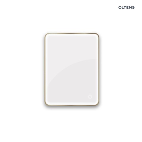 Nordlis Oltens Nordlis lustro 60x80 cm prostokątne z oświetleniem od tyłu z matą grzewczą mosiądz szczotkowany 64119510