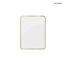 Nordlis Oltens Nordlis lustro 60x80 cm prostokątne z oświetleniem z przodu z matą grzewczą mosiądz szczotkowany 64116510