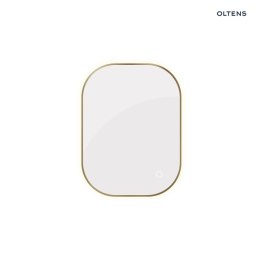 Nordlis Oltens Nordlis lustro 60x80 cm prostokątne z oświetleniem z przodu z matą grzewczą mosiądz szczotkowany 64123510