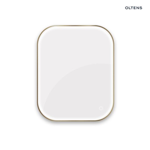 Nordlis Oltens Nordlis lustro 80x100 cm prostokątne z oświetleniem od tyłu z matą grzewczą mosiądz szczotkowany 64127510