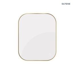 Nordlis Oltens Nordlis lustro 80x100 cm prostokątne z oświetleniem z przodu z matą grzewczą mosiądz szczotkowany 64124510