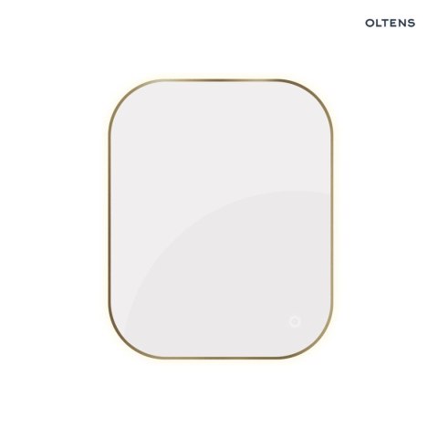 Nordlis Oltens Nordlis lustro 80x100 cm prostokątne z oświetleniem z przodu z matą grzewczą mosiądz szczotkowany 64124510