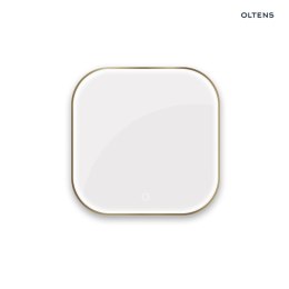 Nordlis Oltens Nordlis lustro 80x80 cm kwadratowe z oświetleniem od tyłu z matą grzewczą mosiądz szczotkowany 64125510
