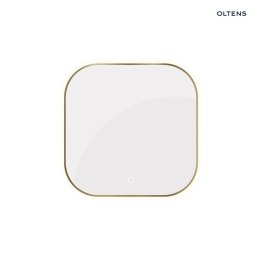 Nordlis Oltens Nordlis lustro 80x80 cm kwadratowe z oświetleniem z przodu z matą grzewczą mosiądz szczotkowany 64122510