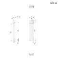 Stang Oltens Stang (e) grzejnik elektryczny 120x26 cm nikiel 55133910