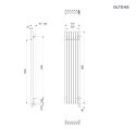 Stang Oltens Stang (e) grzejnik elektryczny 180x37 cm nikiel 55129910