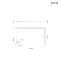 Superior Oltens Superior brodzik 120x70 cm prostokątny akrylowy czarny mat 15001300