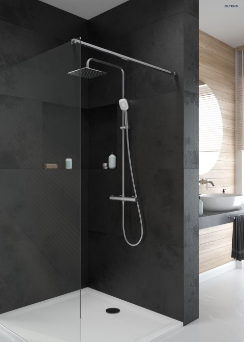 Superior Oltens Superior brodzik 90x90 cm kwadratowy akrylowy biały 17001000