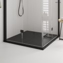 Bergytan Oltens Bergytan brodzik 90x90 cm kwadratowy RockSurface czarny mat 17101300