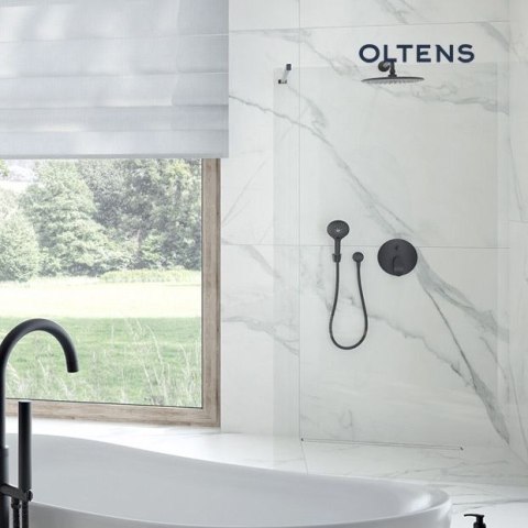 Bo Oltens Bo Walk-In ścianka prysznicowa 110 cm czarny mat/szkło przezroczyste 22003300