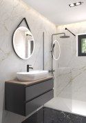 Bo Oltens Bo ścianka prysznicowa Walk-In 120 cm czarny mat/szkło przezroczyste 22004300