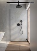 Bo Oltens Bo ścianka prysznicowa Walk-In 120 cm czarny mat/szkło przezroczyste 22004300