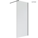 Bo Oltens Bo ścianka prysznicowa Walk-In 120 cm czarny mat/szkło przezroczyste 22004300