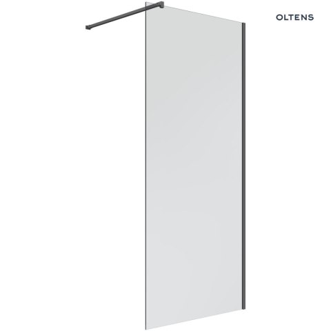 Bo Oltens Bo ścianka prysznicowa Walk-In 120 cm czarny mat/szkło przezroczyste 22004300