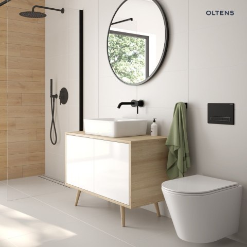 Bo Oltens Bo ścianka prysznicowa Walk-In 120 cm czarny mat/szkło przezroczyste 22004300