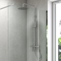 Boran Oltens Boran zestaw prysznicowy termostatyczny z deszczownicą chrom 36502100