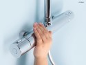 Boran Oltens Boran zestaw prysznicowy termostatyczny z deszczownicą złotą 36502800