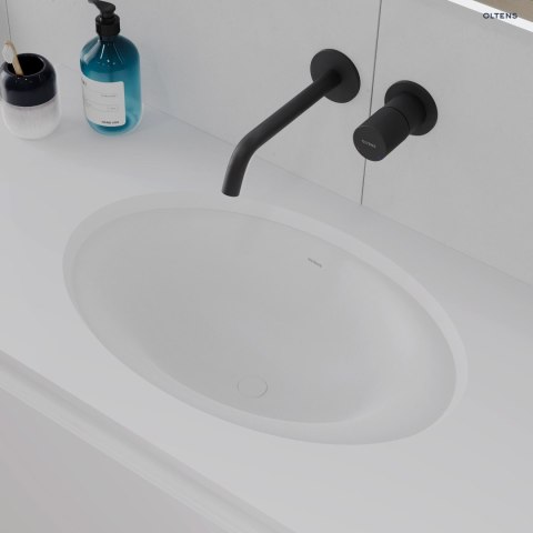 Gapa Oltens Gapa umywalka 61x41 cm podblatowa z powłoką Smart Clean owalna biała 40605000