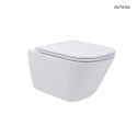 Hadsel Zestaw Oltens Hadsel miska WC wisząca PureRim z deską wolnoopadającą Slim biała 42046000