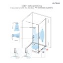 Hallan Oltens Hallan drzwi prysznicowe 80 cm czarny mat/szkło przezroczyste 21200300