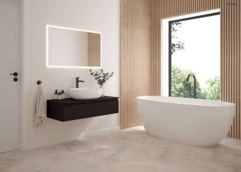 Hamnes Oltens Hamnes Thin umywalka 49,5x35,5 cm nablatowa owalna z powłoką SmartClean biała 40819000