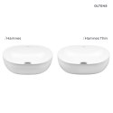 Hamnes Oltens Hamnes Thin umywalka 80x40 cm nablatowa owalna biała 40321000
