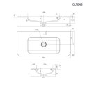 Hamnes Oltens Hamnes umywalka 100x46,1 cm prostokątna meblowa PureSurface biały połysk 40214000