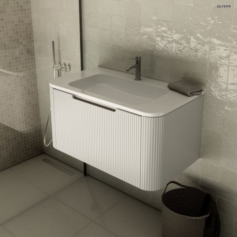 Hamnes Oltens Hamnes umywalka 100x46,1 cm prostokątna meblowa PureSurface biały połysk 40214000