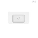 Hamnes Oltens Hamnes umywalka 80x46,1 cm prostokątna meblowa PureSurface biały mat 40213900