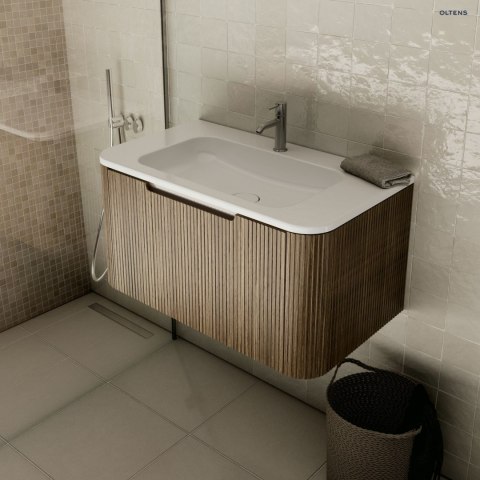Hamnes Oltens Hamnes umywalka 80x46,1 cm prostokątna meblowa PureSurface biały mat 40213900