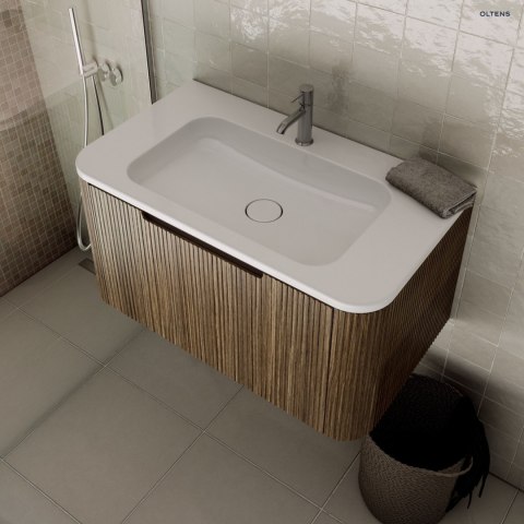 Hamnes Oltens Hamnes umywalka 80x46,1 cm prostokątna meblowa PureSurface biały mat 40213900