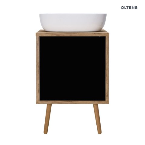 Hedvig Oltens Hedvig szafka 50 cm podumywalkowa wisząca z półką czarny mat/dąb naturalny 60203360