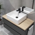Hyls Oltens Hyls umywalka 58,5x44 cm nablatowa prostokątna z powłoką SmartClean biała 41810000